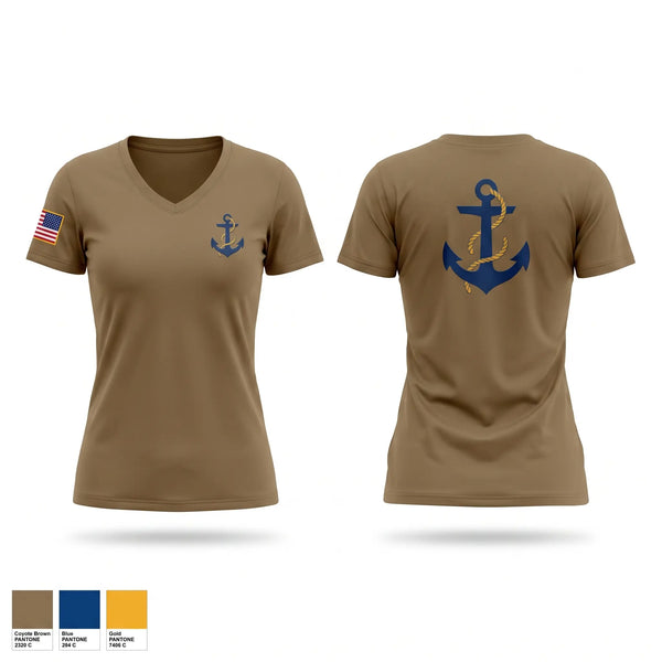 Womens Short Sleeve Vneck Shirt, , Navy, Teamtime, Team time, sublimation, custom sports apparel, team uniforms, spirit wear, spiritwear, sports uniforms, custom shirts, team store, custom team store, fundraiser sports, apparel fundraiser