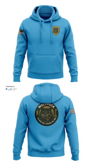 Hoodie, Alpha Company, 742nd MI BN, , Teamtime, Team time, sublimation, custom sports apparel, team uniforms, spirit wear, spiritwear, sports uniforms, custom shirts, team store, custom team store, fundraiser sports, apparel fundraiser