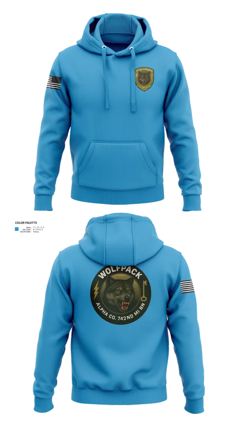Hoodie, Alpha Company, 742nd MI BN, , Teamtime, Team time, sublimation, custom sports apparel, team uniforms, spirit wear, spiritwear, sports uniforms, custom shirts, team store, custom team store, fundraiser sports, apparel fundraiser