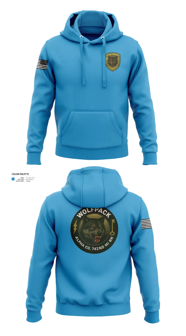Hoodie, Alpha Company, 742nd MI BN, , Teamtime, Team time, sublimation, custom sports apparel, team uniforms, spirit wear, spiritwear, sports uniforms, custom shirts, team store, custom team store, fundraiser sports, apparel fundraiser
