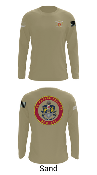 Long Sleeve Performance Shirt, USS Rafael Peralta DDG 115, Navy, Teamtime, Team time, sublimation, custom sports apparel, team uniforms, spirit wear, spiritwear, sports uniforms, custom shirts, team store, custom team store, fundraiser sports, apparel fundraiser
