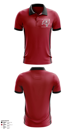 Short Sleeve Performance Polo, East Bay Buccaneers Youth Football & Cheerleading, Football, Teamtime, Team time, sublimation, custom sports apparel, team uniforms, spirit wear, spiritwear, sports uniforms, custom shirts, team store, custom team store, fundraiser sports, apparel fundraiser
