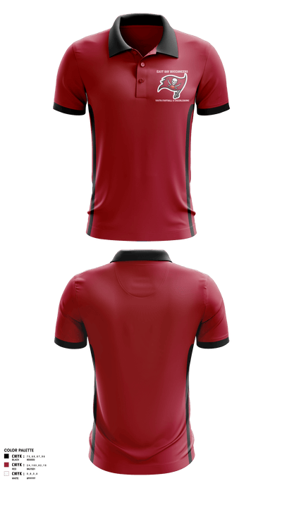 East Bay Buccaneers Youth Football & Cheerleading 62610501 Short Sleeve Performance Polo - 1