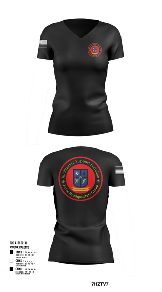 Womens Short Sleeve Vneck Shirt, Intelligence Support Battalion, , Teamtime, Team time, sublimation, custom sports apparel, team uniforms, spirit wear, spiritwear, sports uniforms, custom shirts, team store, custom team store, fundraiser sports, apparel fundraiser
