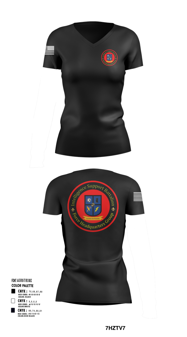 Womens Short Sleeve Vneck Shirt, Intelligence Support Battalion, , Teamtime, Team time, sublimation, custom sports apparel, team uniforms, spirit wear, spiritwear, sports uniforms, custom shirts, team store, custom team store, fundraiser sports, apparel fundraiser
