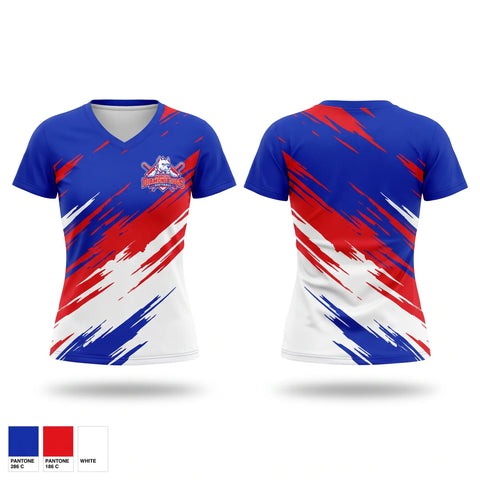Womens Short Sleeve Vneck Shirt, NorCal Diamond Dogs, Softball, Teamtime, Team time, sublimation, custom sports apparel, team uniforms, spirit wear, spiritwear, sports uniforms, custom shirts, team store, custom team store, fundraiser sports, apparel fundraiser