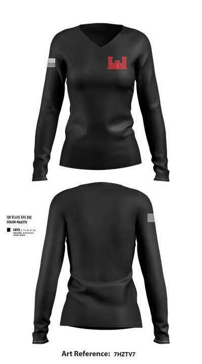 205TH EN BN 53921846 Women's Long Sleeve V-neck Shirt - 1