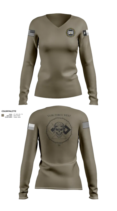 TFW S6 7101474 Women's Long Sleeve V-neck Shirt - 52