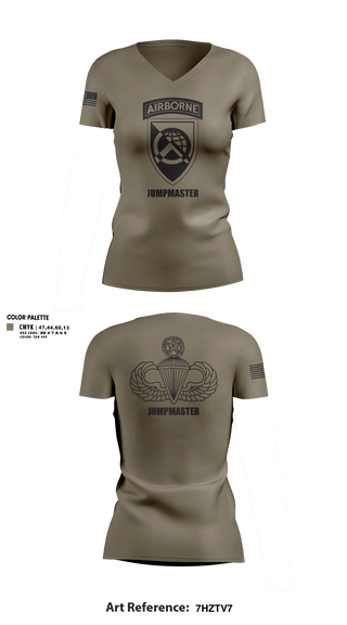 Womens Short Sleeve Vneck Shirt, 360 CA BDE (Airborne), Army, Teamtime, Team time, sublimation, custom sports apparel, team uniforms, spirit wear, spiritwear, sports uniforms, custom shirts, team store, custom team store, fundraiser sports, apparel fundraiser