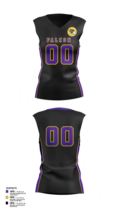 Falcons Volleyball 52171527 Sleeveless Performance Shirt - 4