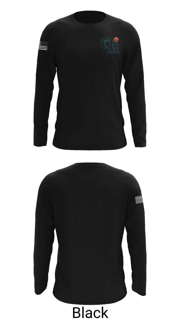 Long Sleeve Performance Shirt, Organ Mountain Knights Basketball, Men's Basketball, Teamtime, Team time, sublimation, custom sports apparel, team uniforms, spirit wear, spiritwear, sports uniforms, custom shirts, team store, custom team store, fundraiser sports, apparel fundraiser