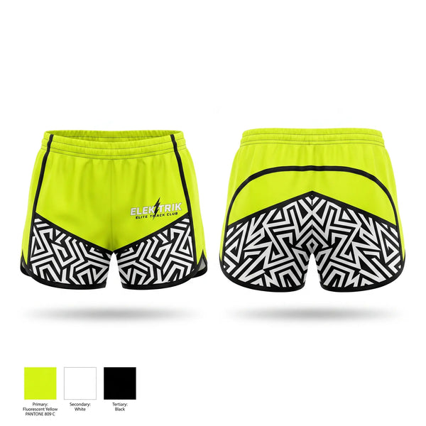 Track Shorts, ELEKTRIK ELITE TRACK CLUB, Track & Field, Teamtime, Team time, sublimation, custom sports apparel, team uniforms, spirit wear, spiritwear, sports uniforms, custom shirts, team store, custom team store, fundraiser sports, apparel fundraiser
