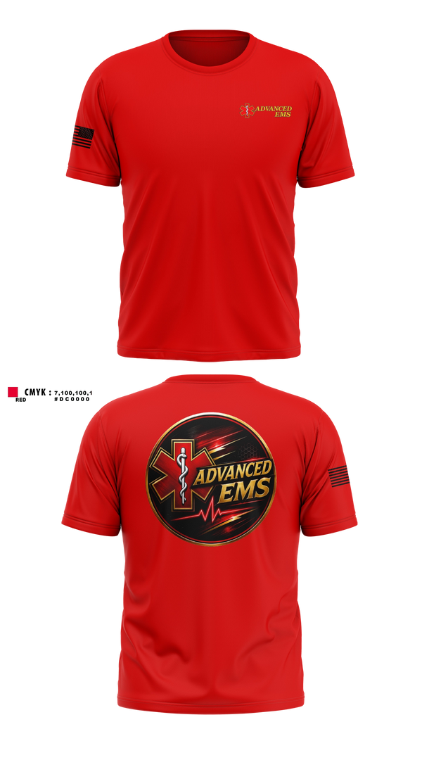 Short Sleeve Performance Shirt, Advanced EMS, EMS/EMT, Teamtime, Team time, sublimation, custom sports apparel, team uniforms, spirit wear, spiritwear, sports uniforms, custom shirts, team store, custom team store, fundraiser sports, apparel fundraiser