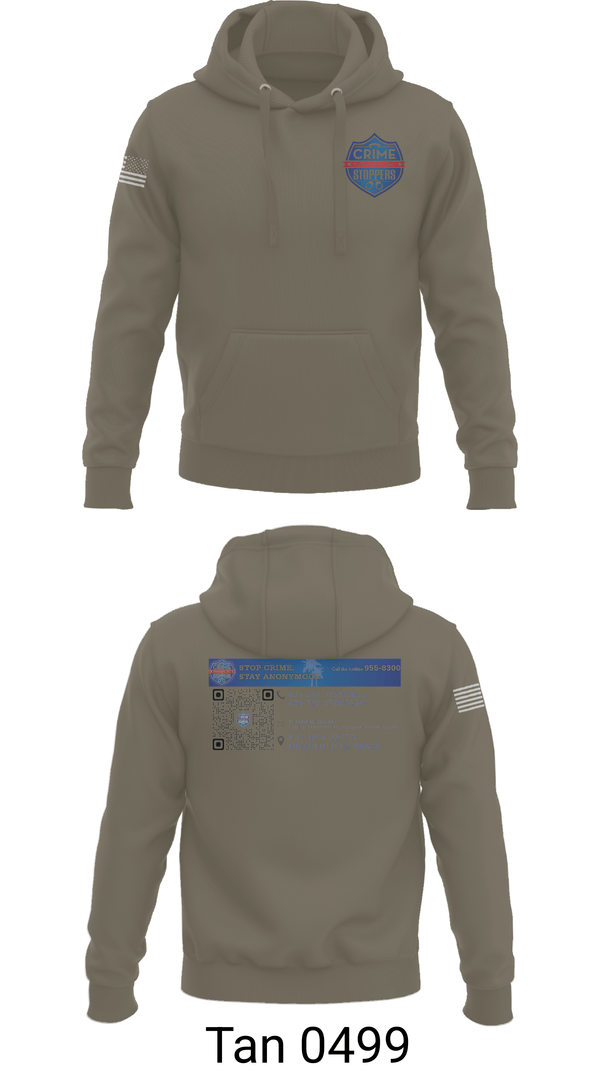 Hoodie, CrimeStoppers Honolulu, Police, Teamtime, Team time, sublimation, custom sports apparel, team uniforms, spirit wear, spiritwear, sports uniforms, custom shirts, team store, custom team store, fundraiser sports, apparel fundraiser