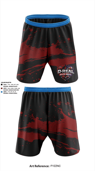 Athletic Shorts With Pockets, D-real elite boyz, , Teamtime, Team time, sublimation, custom sports apparel, team uniforms, spirit wear, spiritwear, sports uniforms, custom shirts, team store, custom team store, fundraiser sports, apparel fundraiser
