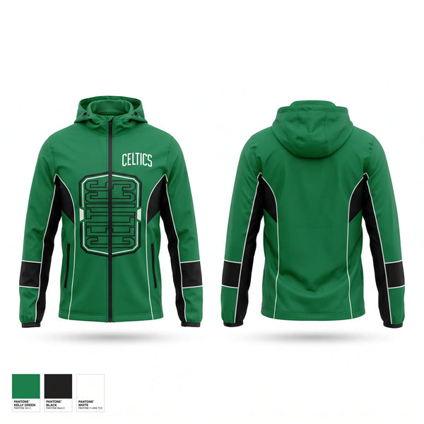 Windbreaker, CELTICS, Men's Basketball, Teamtime, Team time, sublimation, custom sports apparel, team uniforms, spirit wear, spiritwear, sports uniforms, custom shirts, team store, custom team store, fundraiser sports, apparel fundraiser