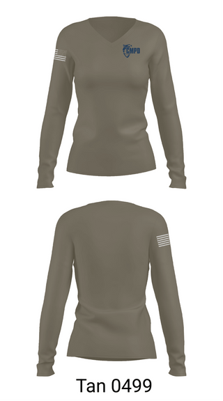 Womens Long Sleeve Vneck Shirt, CMPD, Police, Teamtime, Team time, sublimation, custom sports apparel, team uniforms, spirit wear, spiritwear, sports uniforms, custom shirts, team store, custom team store, fundraiser sports, apparel fundraiser