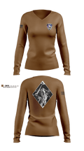 673d SFS Kennels 61140253 Women's Long Sleeve V-neck Shirt - 10