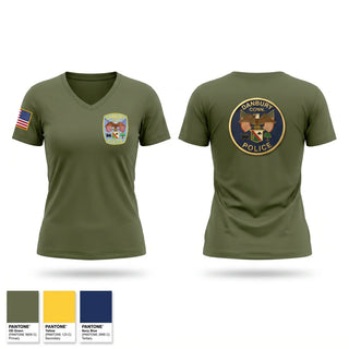 Womens Short Sleeve Vneck Shirt, Danbury Police, Police, Teamtime, Team time, sublimation, custom sports apparel, team uniforms, spirit wear, spiritwear, sports uniforms, custom shirts, team store, custom team store, fundraiser sports, apparel fundraiser
