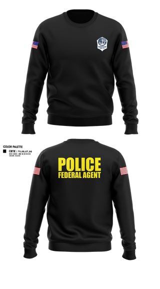 Crew Neck Sweatshirt, IRS-CI, Police, Teamtime, Team time, sublimation, custom sports apparel, team uniforms, spirit wear, spiritwear, sports uniforms, custom shirts, team store, custom team store, fundraiser sports, apparel fundraiser