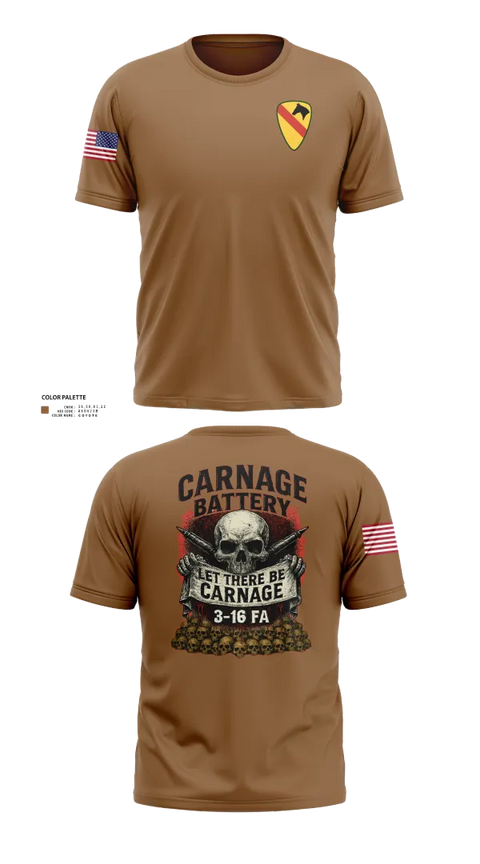 Short Sleeve Performance Shirt, Carnage BTRY, 3-16 FA, , Teamtime, Team time, sublimation, custom sports apparel, team uniforms, spirit wear, spiritwear, sports uniforms, custom shirts, team store, custom team store, fundraiser sports, apparel fundraiser