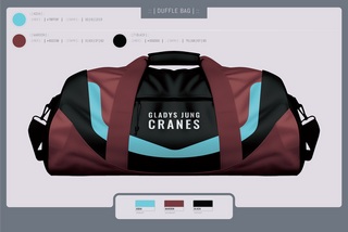 Duffle Bag, Cranes, Spirit Store, Teamtime, Team time, sublimation, custom sports apparel, team uniforms, spirit wear, spiritwear, sports uniforms, custom shirts, team store, custom team store, fundraiser sports, apparel fundraiser