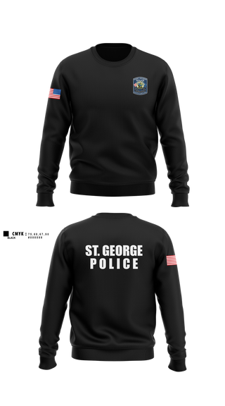 Crew Neck Sweatshirt, St. George police dept, Police, Teamtime, Team time, sublimation, custom sports apparel, team uniforms, spirit wear, spiritwear, sports uniforms, custom shirts, team store, custom team store, fundraiser sports, apparel fundraiser