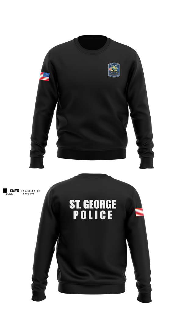 Crew Neck Sweatshirt, St. George police dept, Police, Teamtime, Team time, sublimation, custom sports apparel, team uniforms, spirit wear, spiritwear, sports uniforms, custom shirts, team store, custom team store, fundraiser sports, apparel fundraiser