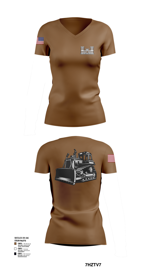 Womens Short Sleeve Vneck Shirt, A co 229th Heavy, , Teamtime, Team time, sublimation, custom sports apparel, team uniforms, spirit wear, spiritwear, sports uniforms, custom shirts, team store, custom team store, fundraiser sports, apparel fundraiser