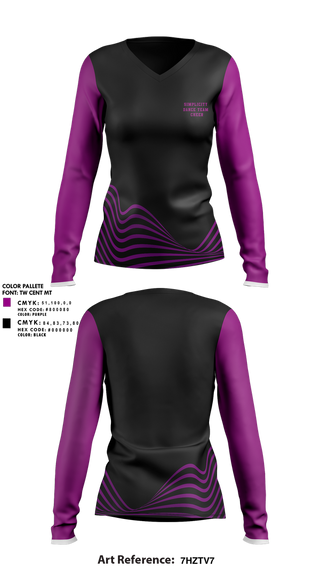 Womens Long Sleeve Vneck Shirt, Simplicity Dance Team, Cheer, Teamtime, Team time, sublimation, custom sports apparel, team uniforms, spirit wear, spiritwear, sports uniforms, custom shirts, team store, custom team store, fundraiser sports, apparel fundraiser