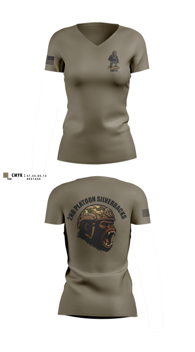 1136th MP Co 54858504 Women's Short Sleeve V-neck Shirt - 6