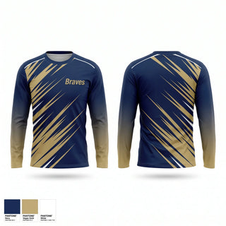 Long Sleeve Performance Shirt, Braves, Softball, Teamtime, Team time, sublimation, custom sports apparel, team uniforms, spirit wear, spiritwear, sports uniforms, custom shirts, team store, custom team store, fundraiser sports, apparel fundraiser