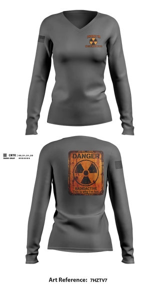 Womens Long Sleeve Vneck Shirt, PHX NUC MED, Air Force, Teamtime, Team time, sublimation, custom sports apparel, team uniforms, spirit wear, spiritwear, sports uniforms, custom shirts, team store, custom team store, fundraiser sports, apparel fundraiser
