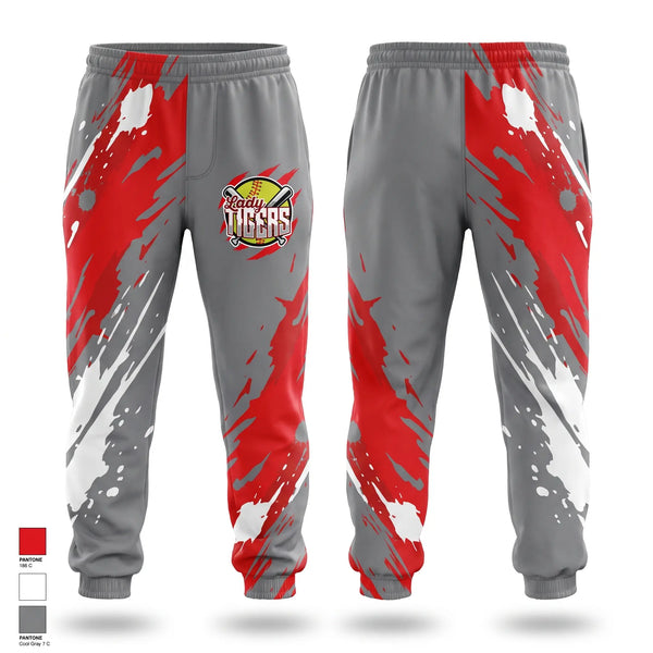 Sweatpants, Lady Tigers, Softball, Teamtime, Team time, sublimation, custom sports apparel, team uniforms, spirit wear, spiritwear, sports uniforms, custom shirts, team store, custom team store, fundraiser sports, apparel fundraiser