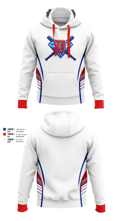 Dinwiddie Diamond Youth Softball Hoodie - 2