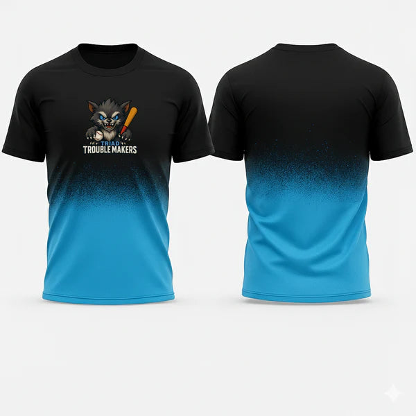 Short Sleeve Performance Shirt, Troublemakers, Baseball, Teamtime, Team time, sublimation, custom sports apparel, team uniforms, spirit wear, spiritwear, sports uniforms, custom shirts, team store, custom team store, fundraiser sports, apparel fundraiser