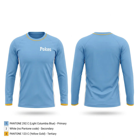 Long Sleeve Performance Shirt, Pokes, Baseball, Teamtime, Team time, sublimation, custom sports apparel, team uniforms, spirit wear, spiritwear, sports uniforms, custom shirts, team store, custom team store, fundraiser sports, apparel fundraiser