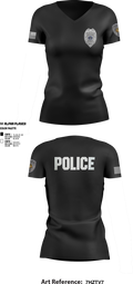 Neosho Police 57078695 Women's Short Sleeve V-neck Shirt - 1