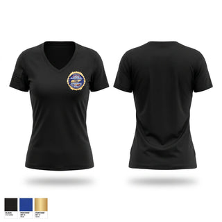 Womens Short Sleeve Vneck Shirt, Intelligence Analyst, Police, Teamtime, Team time, sublimation, custom sports apparel, team uniforms, spirit wear, spiritwear, sports uniforms, custom shirts, team store, custom team store, fundraiser sports, apparel fundraiser