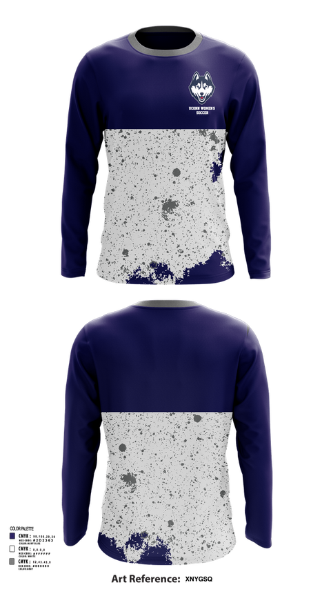 Long Sleeve Performance Shirt, UConn Women’s Soccer, Women's Soccer, Teamtime, Team time, sublimation, custom sports apparel, team uniforms, spirit wear, spiritwear, sports uniforms, custom shirts, team store, custom team store, fundraiser sports, apparel fundraiser