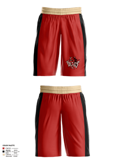 Red Springs Red Devils 1558638 Womens Basketball Shorts - 1