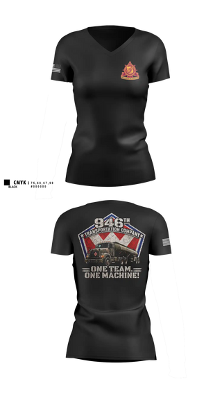 Womens Short Sleeve Vneck Shirt, 946th TC, Army, Teamtime, Team time, sublimation, custom sports apparel, team uniforms, spirit wear, spiritwear, sports uniforms, custom shirts, team store, custom team store, fundraiser sports, apparel fundraiser