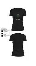USS TRIPOLI 21275636 Women's Short Sleeve V-neck Shirt - 23