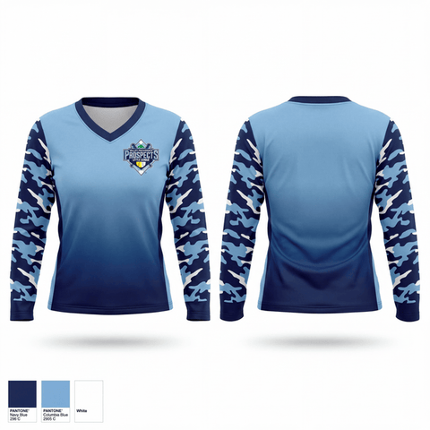 Womens Long Sleeve Vneck Shirt, Valley Providence Little League, Baseball, Teamtime, Team time, sublimation, custom sports apparel, team uniforms, spirit wear, spiritwear, sports uniforms, custom shirts, team store, custom team store, fundraiser sports, apparel fundraiser