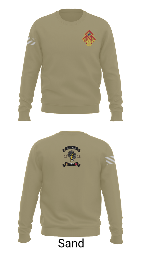 Crew Neck Sweatshirt, 130th FAB Target Acquisition Platoon, , Teamtime, Team time, sublimation, custom sports apparel, team uniforms, spirit wear, spiritwear, sports uniforms, custom shirts, team store, custom team store, fundraiser sports, apparel fundraiser