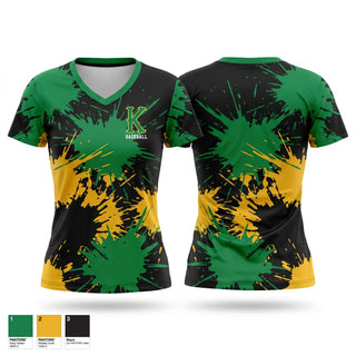 Womens Short Sleeve Vneck Shirt, Kennedy High School, Baseball, Teamtime, Team time, sublimation, custom sports apparel, team uniforms, spirit wear, spiritwear, sports uniforms, custom shirts, team store, custom team store, fundraiser sports, apparel fundraiser
