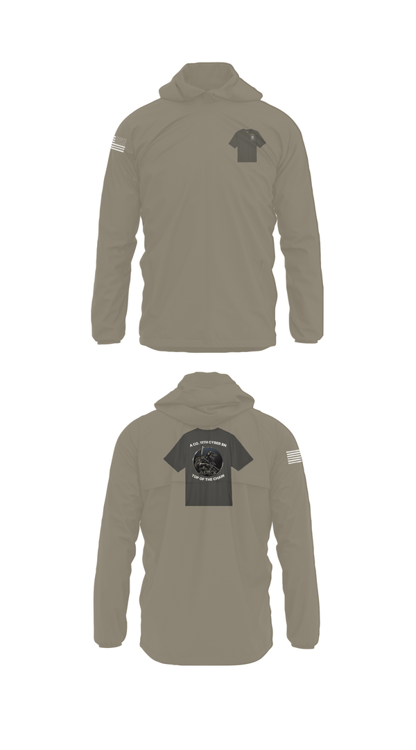Windbreaker, A Co. 11th Cyber Warfare BN, Army, Teamtime, Team time, sublimation, custom sports apparel, team uniforms, spirit wear, spiritwear, sports uniforms, custom shirts, team store, custom team store, fundraiser sports, apparel fundraiser