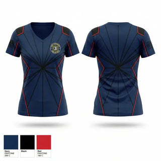 Womens Short Sleeve Vneck Shirt, East Greenbush Fire, Fire Department, Teamtime, Team time, sublimation, custom sports apparel, team uniforms, spirit wear, spiritwear, sports uniforms, custom shirts, team store, custom team store, fundraiser sports, apparel fundraiser