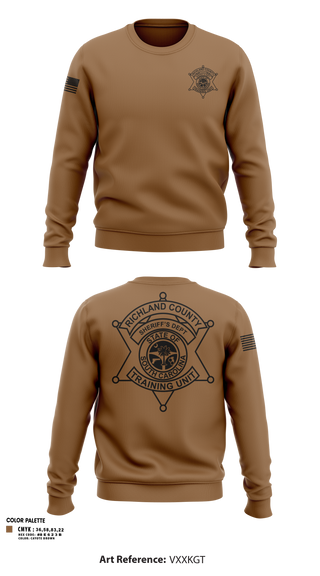 Crew Neck Sweatshirt, Richland County Sheriff's Department Training Unit, Police, Teamtime, Team time, sublimation, custom sports apparel, team uniforms, spirit wear, spiritwear, sports uniforms, custom shirts, team store, custom team store, fundraiser sports, apparel fundraiser