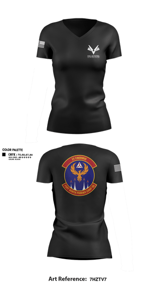 Womens Short Sleeve Vneck Shirt, 319th IEW, , Teamtime, Team time, sublimation, custom sports apparel, team uniforms, spirit wear, spiritwear, sports uniforms, custom shirts, team store, custom team store, fundraiser sports, apparel fundraiser